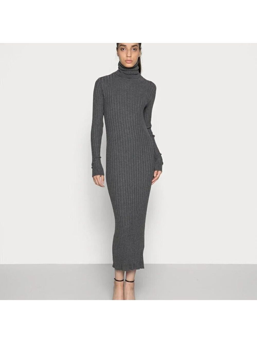 New BIRGITTE HERSKIND Iman Dress - Dark Grey  Size L